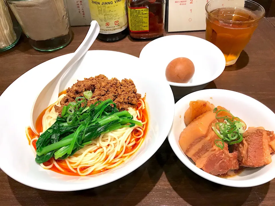 担々麺 角煮 煮玉子 辛さ3痺れ3|マハロ菊池さん