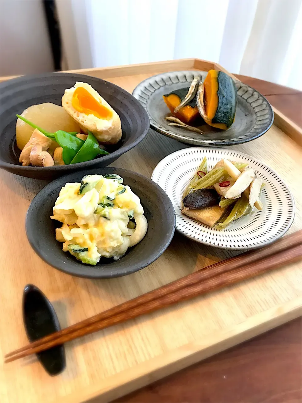 炊き合わせにポテトサラダ|かおり🐰さん