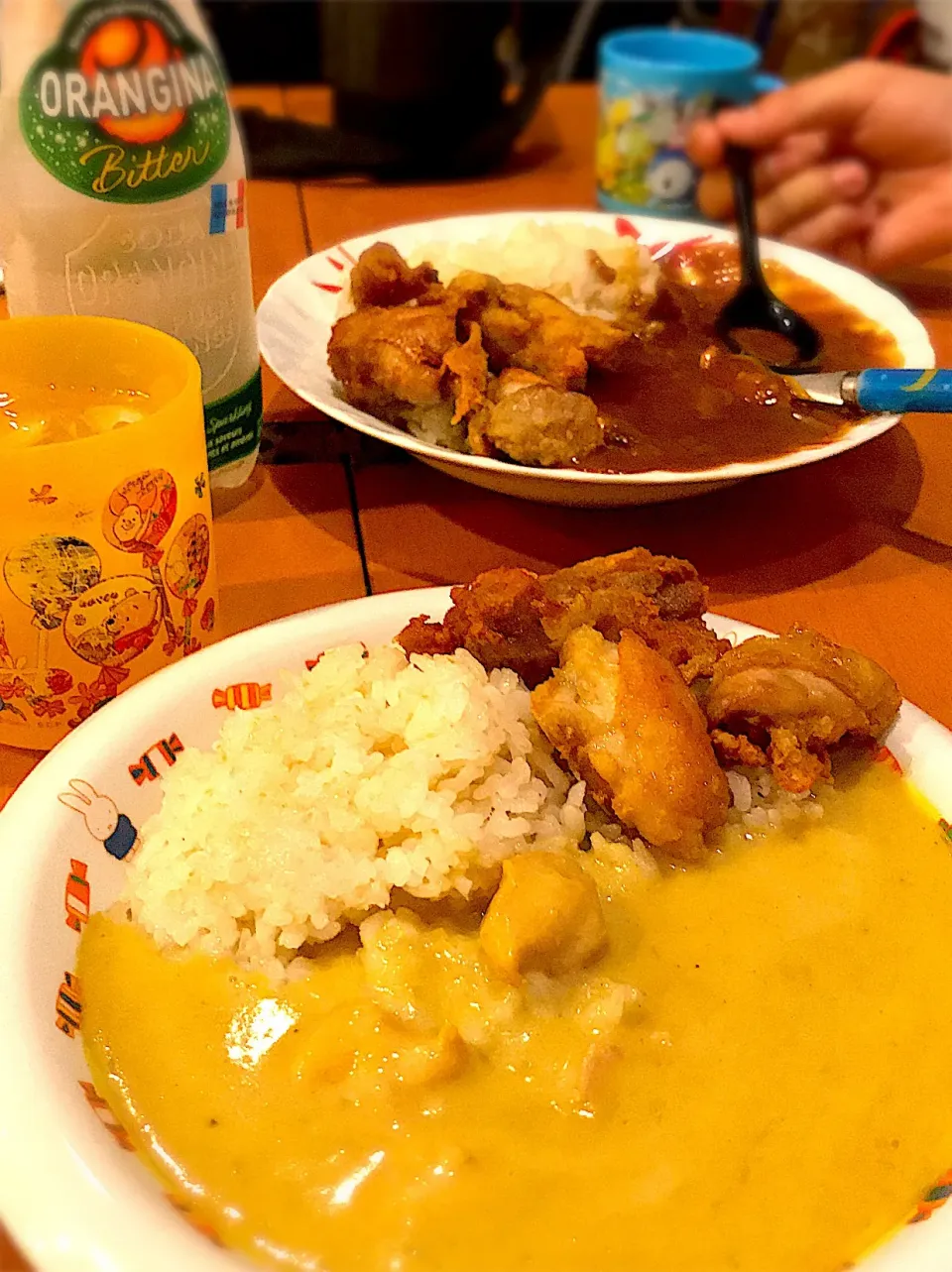 クリームチキンカレー  ポークカレー🍛  鶏のオリーブオイルで唐揚げ|ch＊K*∀o(^^*)♪さん