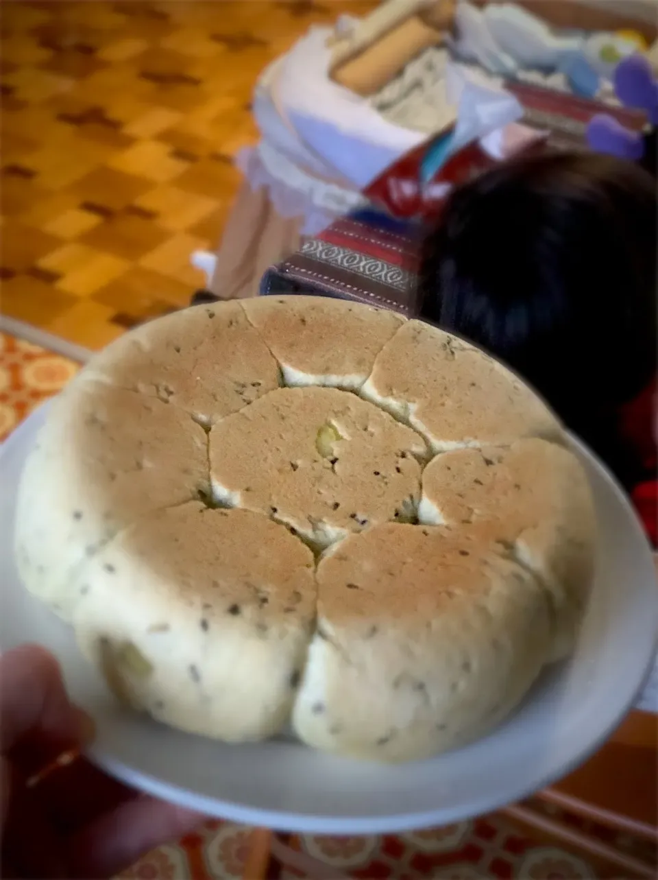 Snapdishの料理写真:炊飯器でさつまいもパン|北川。さん