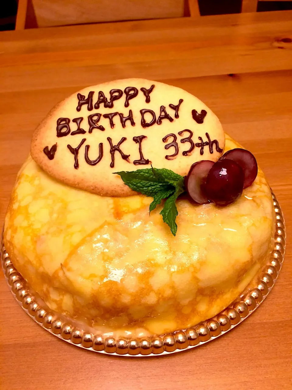 Snapdishの料理写真:パパのお誕生日🎂ミルクレープ|Sanjiさん