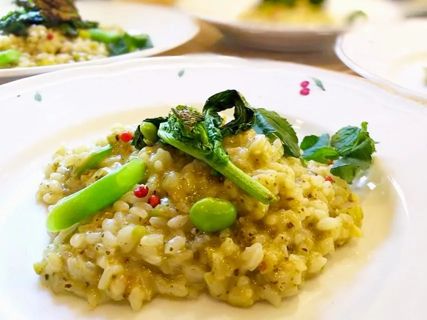 ◇出張シェフの料理◇
春野菜のペストジェノベーゼ リゾット|マイシェフさん