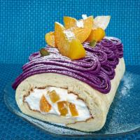 紫いものモンブランロールケーキ