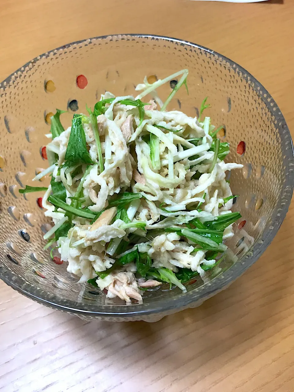 千切り大根と水菜のマヨポンサラダ|だるころさん