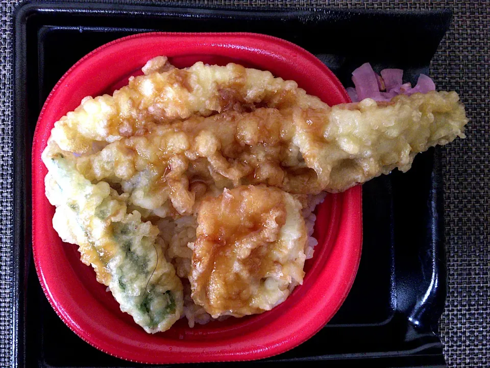 あなご海老天丼|ばーさんさん