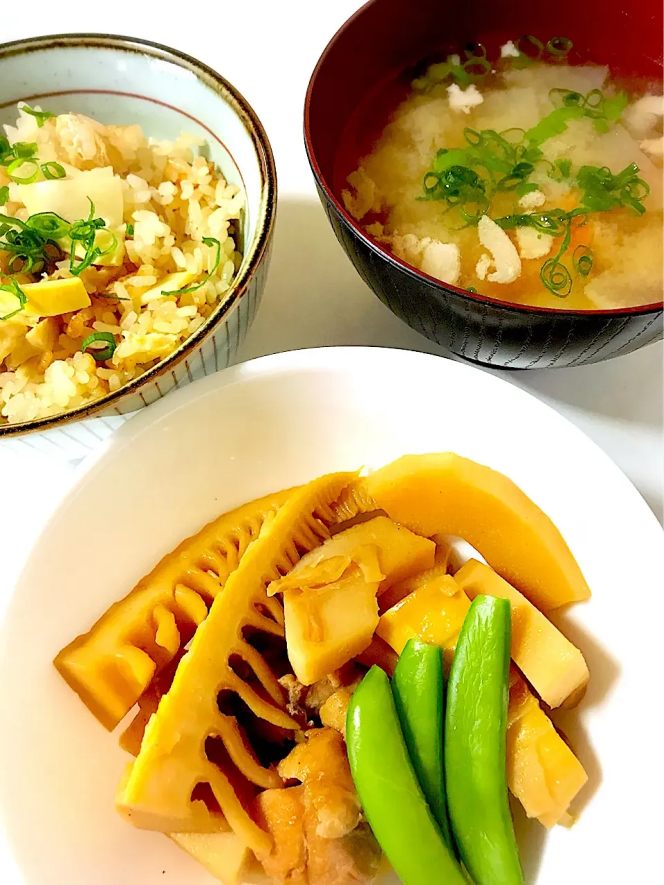 筍と鶏肉の煮物
筍ご飯
豚汁|たまきさん