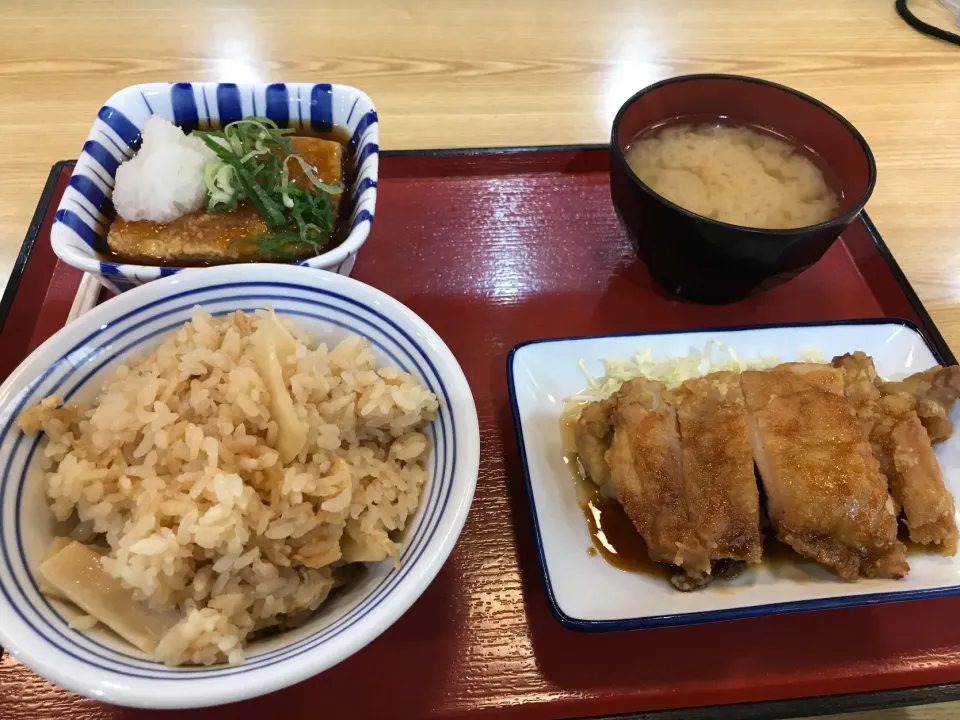 Snapdishの料理写真:揚げ出し豆腐とチキンステーキ|手品先輩さん