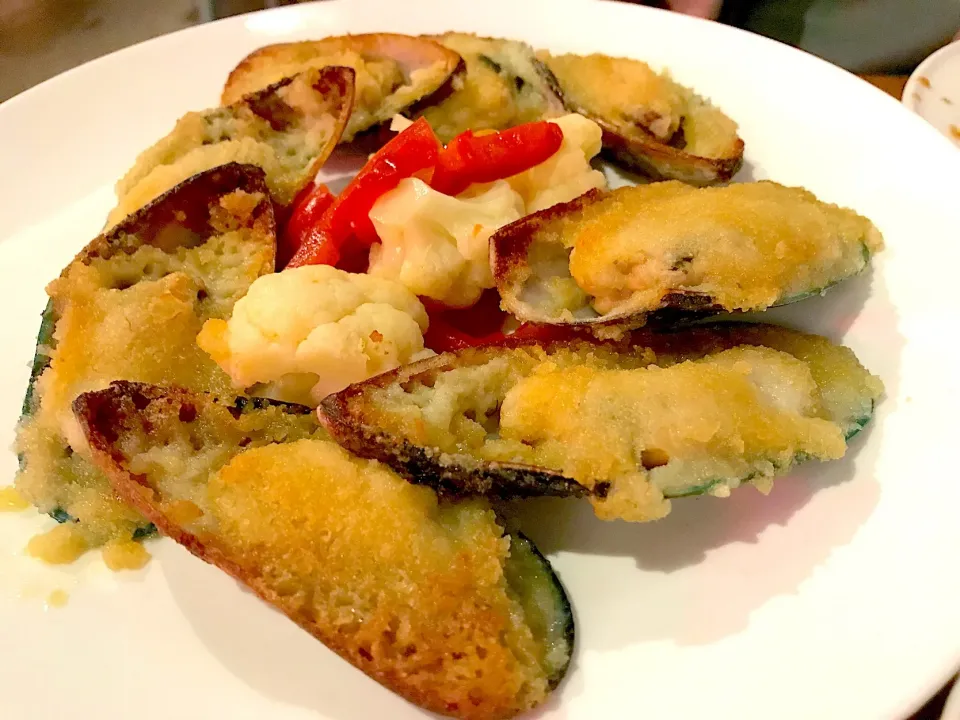 Baked half shell NZ mussels|Sky Blueさん