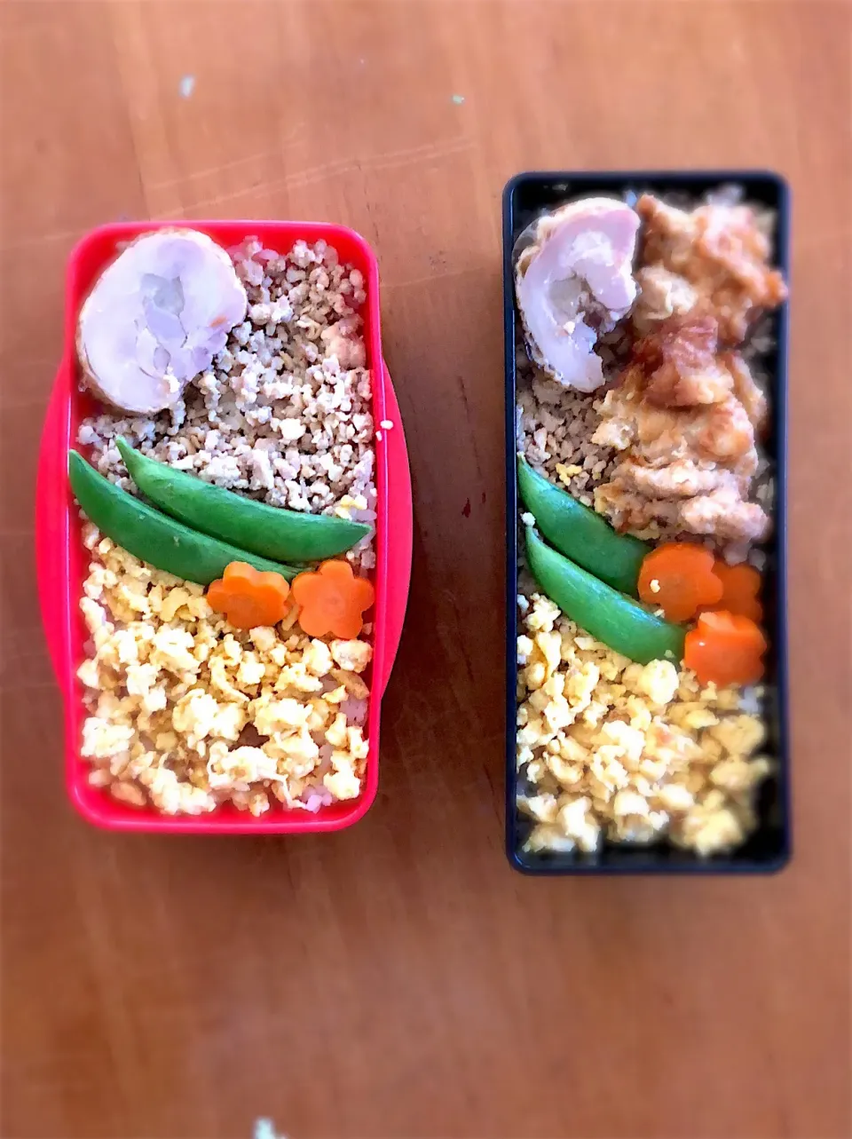 Snapdishの料理写真:女子高生弁当#そぼろ弁当#卵そぼろ弁当#2人分 #簡単お弁当|Eriko  Naraさん