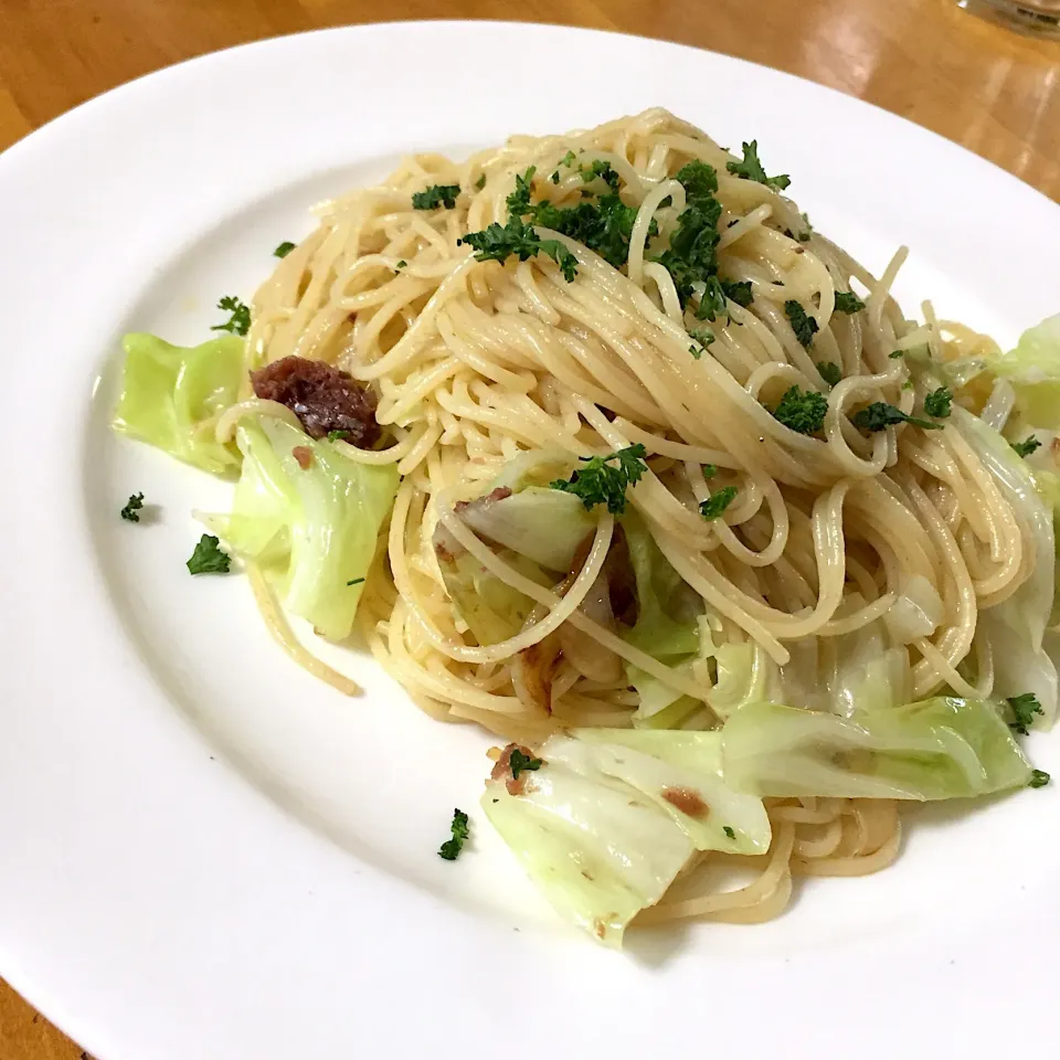 アンチョビとキャベツのスパゲティ|沖縄「ピロピロ」ライフさん