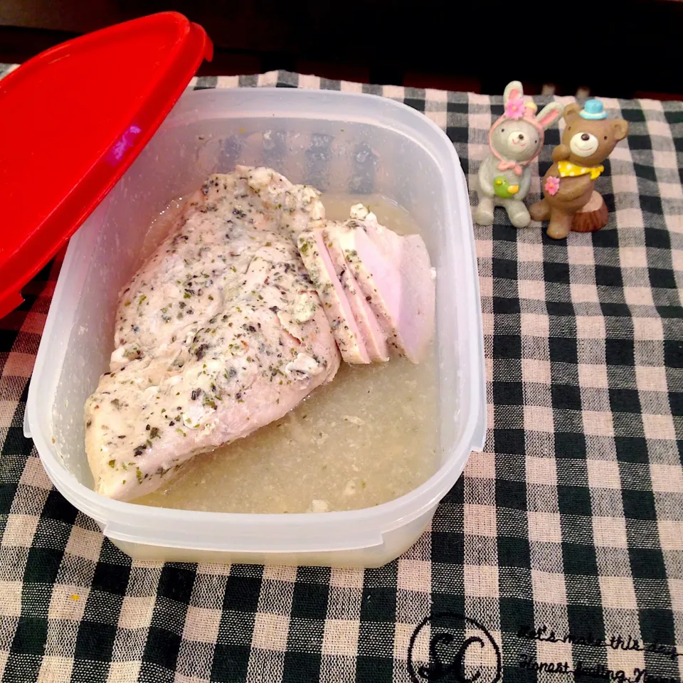 鶏胸肉でレモンドレッシングサラダチキン💓|naonaomimichanさん