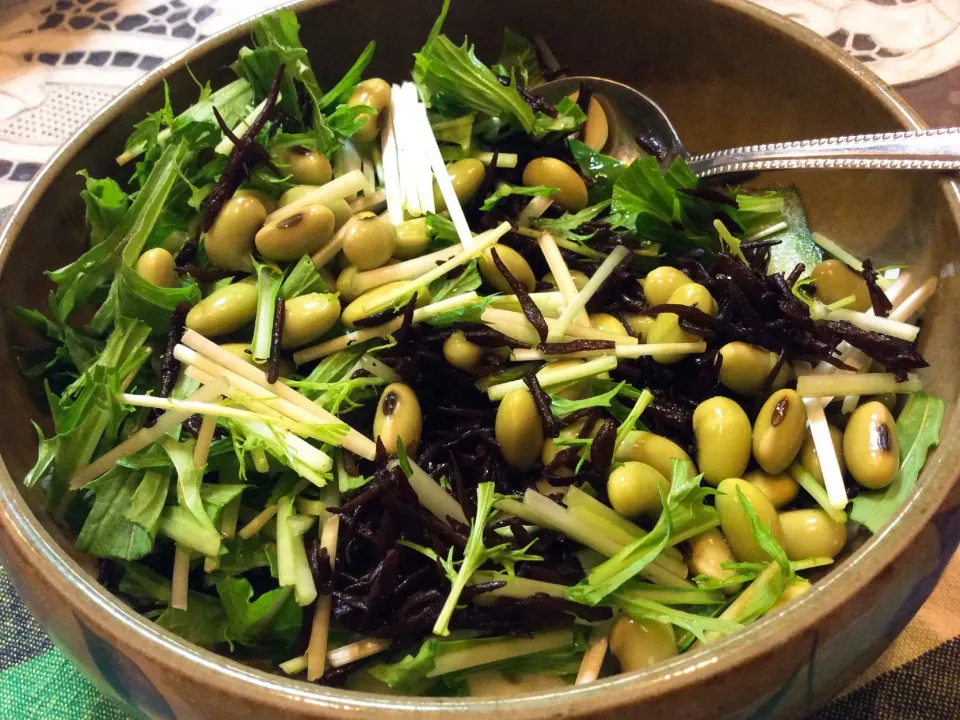 Snapdishの料理写真:最近、実家でブームのヒジキ枝豆のサラダ😋🥗|アライさんさん