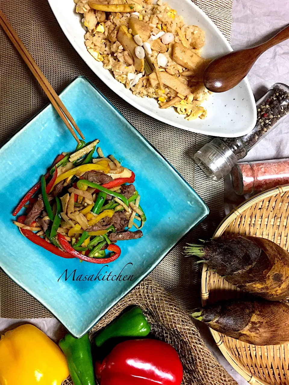 Bamboo shoots fried rice&pepper steak|Masakiさん