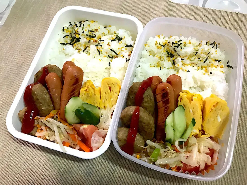 ハンバーグとウインナーのお弁当|mettiさん