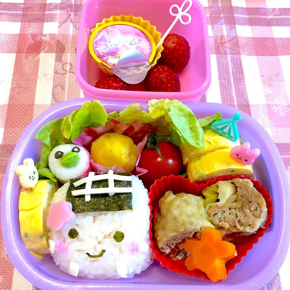 Snapdishの料理写真:#はんなり豆腐#ロールキャベツ弁当|Ikuさん