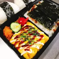 Snapdishの料理写真:オムそば弁当🥕|maxhunさん