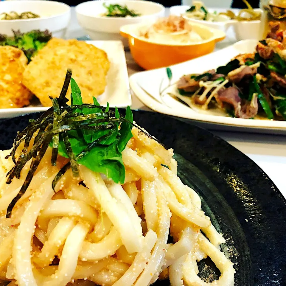 子供もイケる😋明太うどん&豆腐とえのきでカサ増しつくね☘|ハマちゃんさん