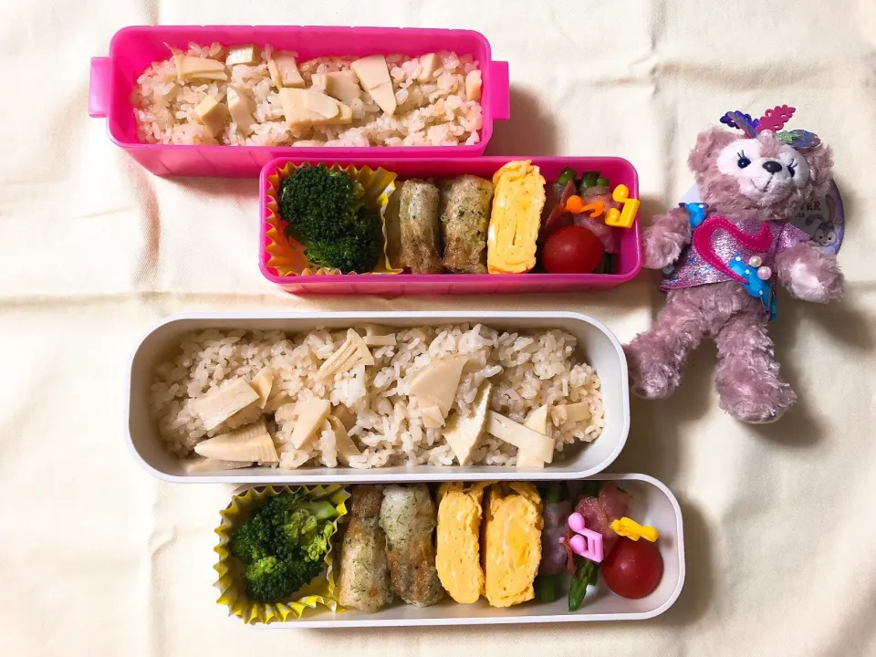 Snapdishの料理写真:2018/4/25(水) 夫弁当&娘弁当🎵|kiyominさん