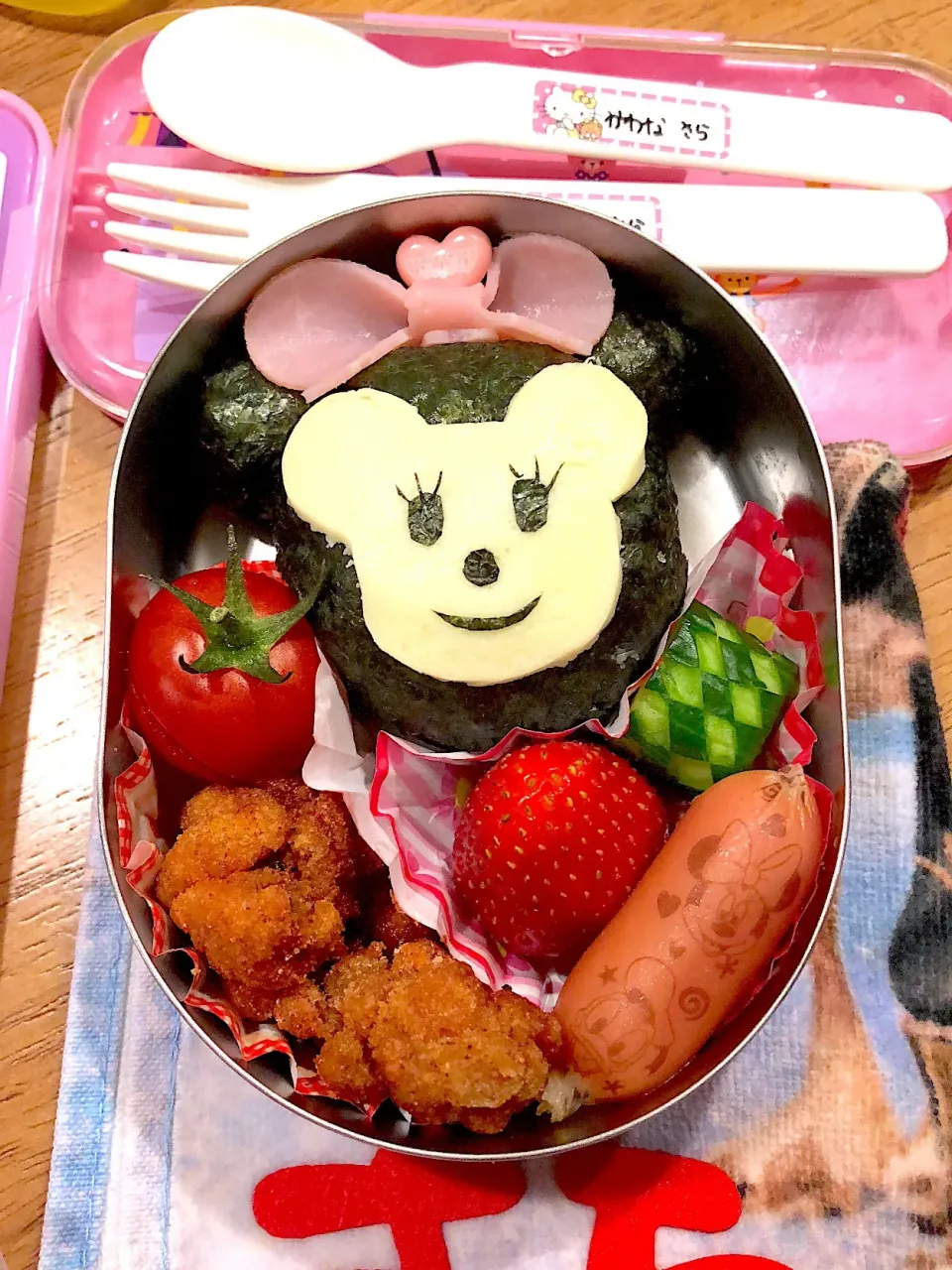 ●🎀●ミニーちゃん弁当|🌸ルビーかわな🌸さん