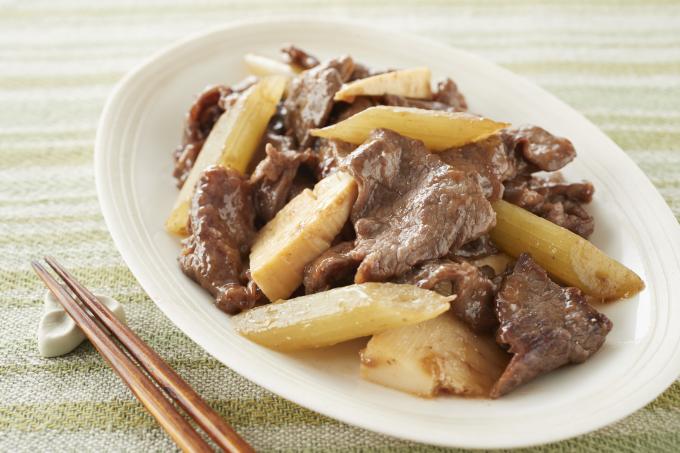 ふきと牛肉の炒め物