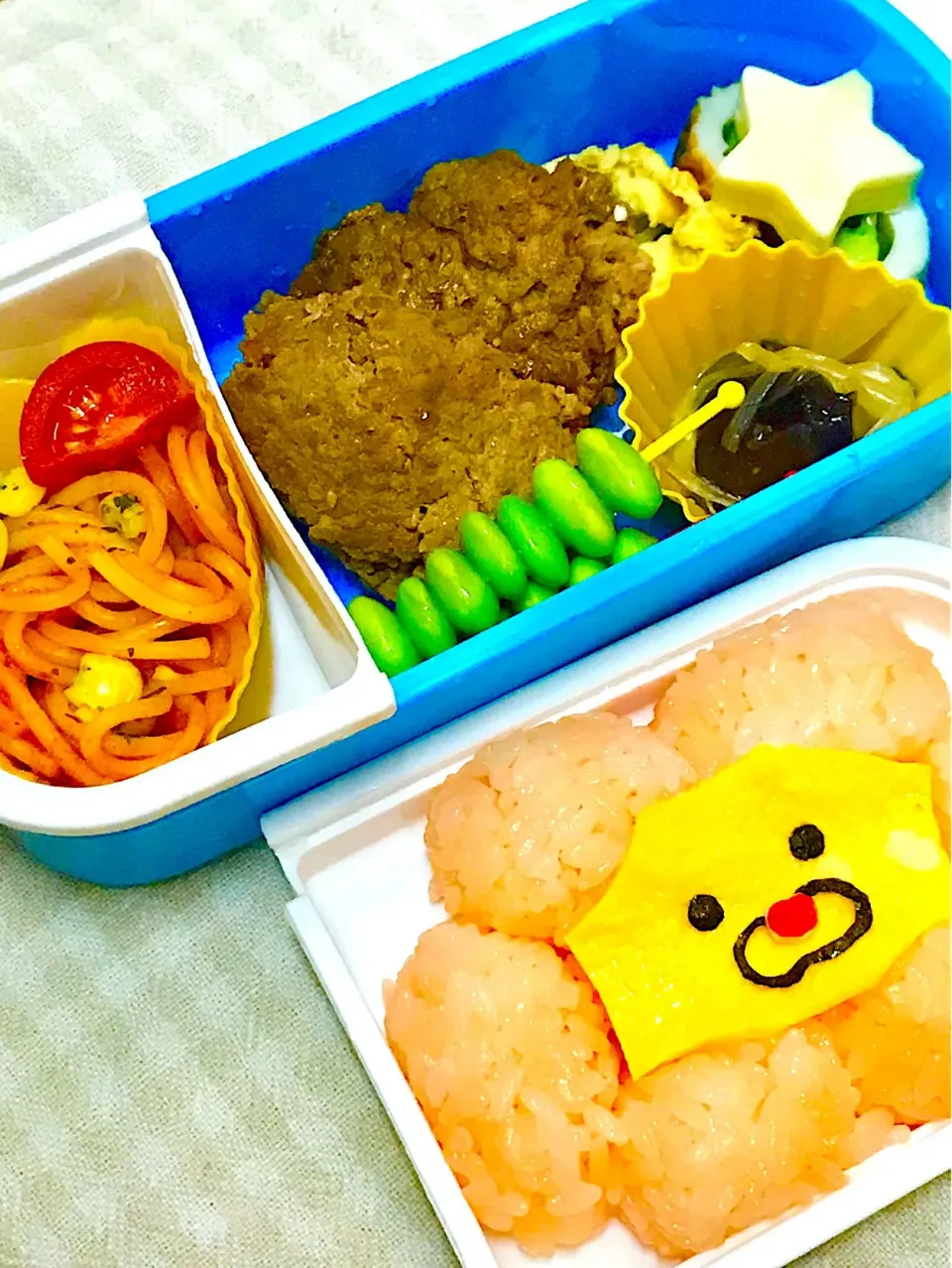 Snapdishの料理写真:次男 幼稚園お弁当🍙 #年中|ひかりさん