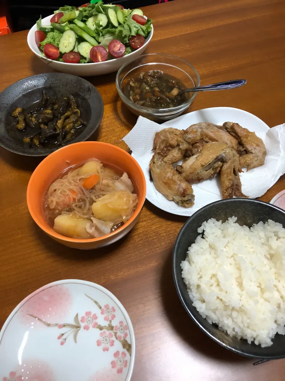 肉じゃがと手羽揚げ|あやかさん