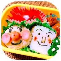 Snapdishの料理写真:アンパンマンとしょくぱんまん弁当|すーさん。さん