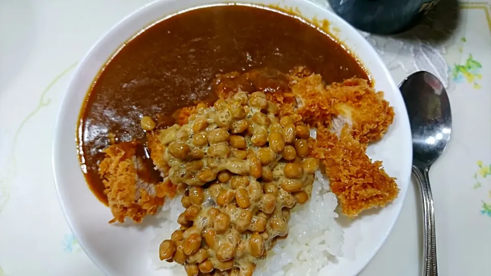 お手製 納豆カツカレー|りくさん