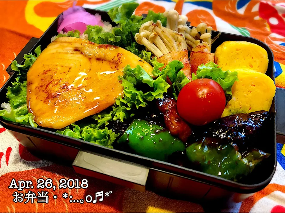 2018/04/26お弁当〜♡ #お弁当  #高校生男子弁当  #高校生弁当 #ミツカン #ミツカンカンタン酢  #マルコメ  #マルコメ液みそ料亭の味|いく❤️さん