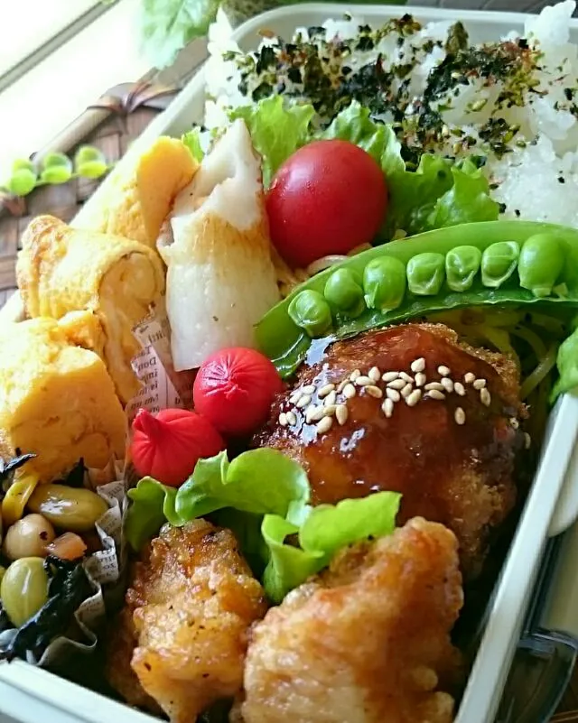 Snapdishの料理写真:#節約お弁当
 #主婦の昼うち弁当
簡単残り物で日替わりobentou🍱🍴|kimi=kimi🌼Kitchenさん