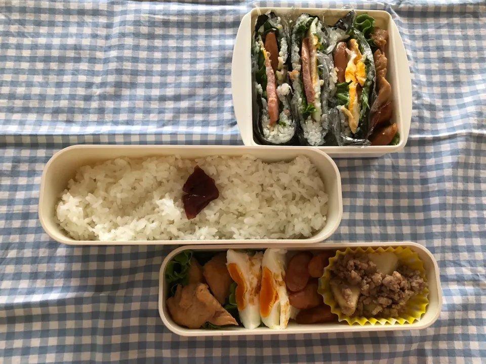 Snapdishの料理写真:2018/4/27(金) 夫弁当&娘弁当🎵|kiyominさん