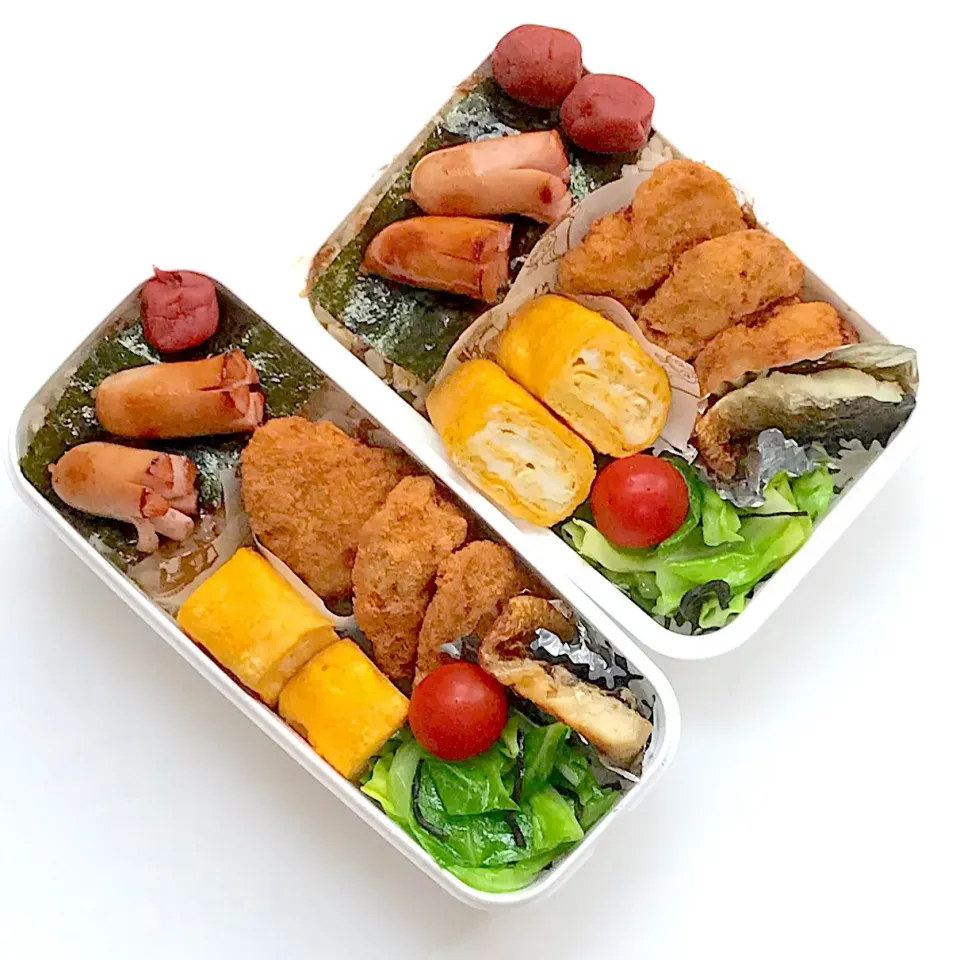 パパと娘っちのお弁当(^^)
 #お弁当  #玉子焼き  #のり弁|kakoさん