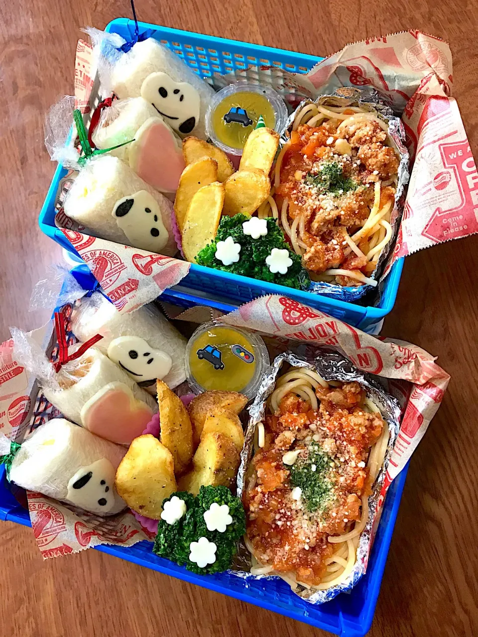 スヌーピーロールサンド弁当♡|かなさん