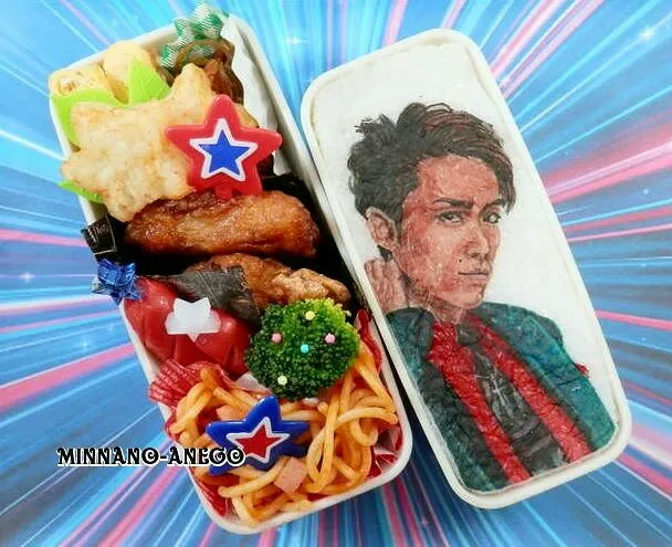 EXILE THE SECOND『TETSUYA』弁当
 #オブラートアート
 #オブアート
 #似顔絵弁当|みんなのあねごさん