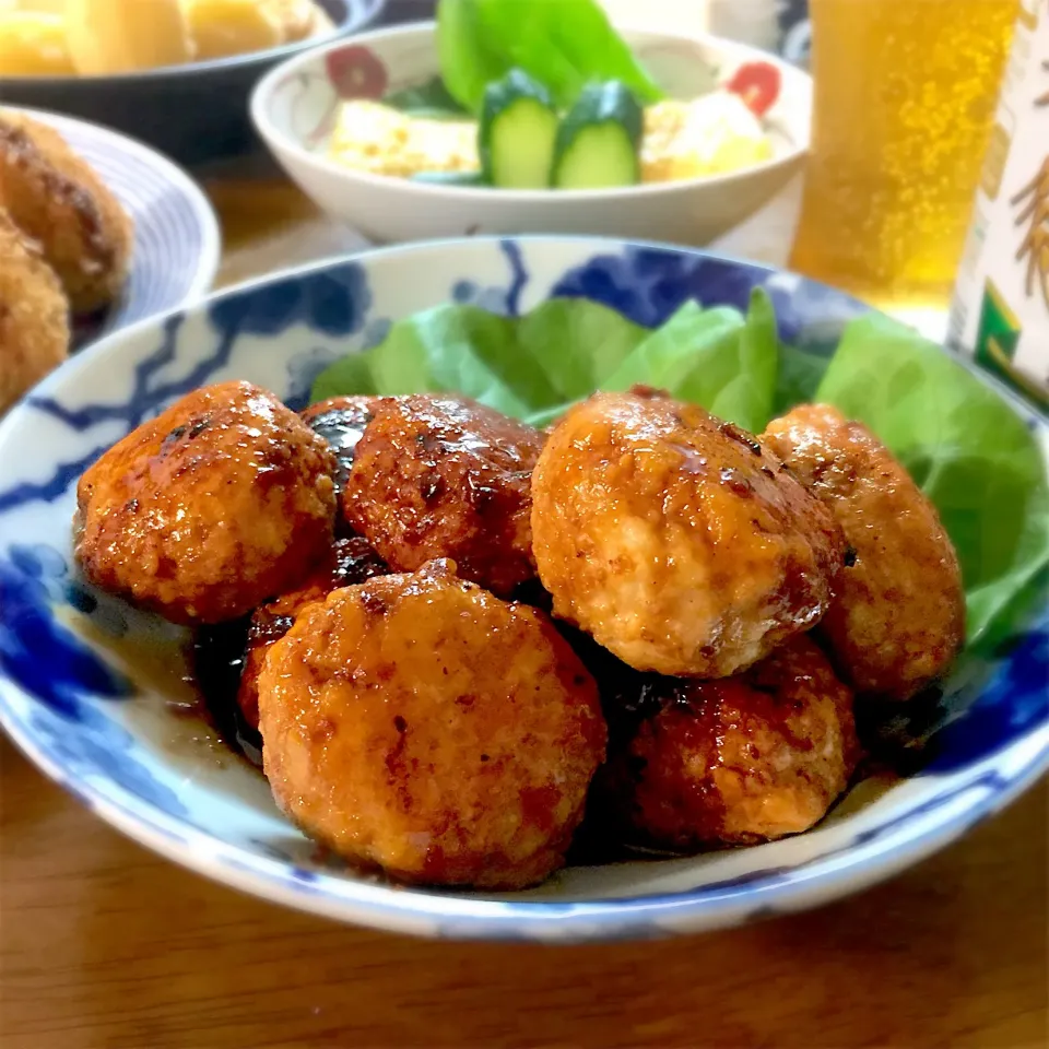 鶏つくねの照り焼き|ゆかりさん