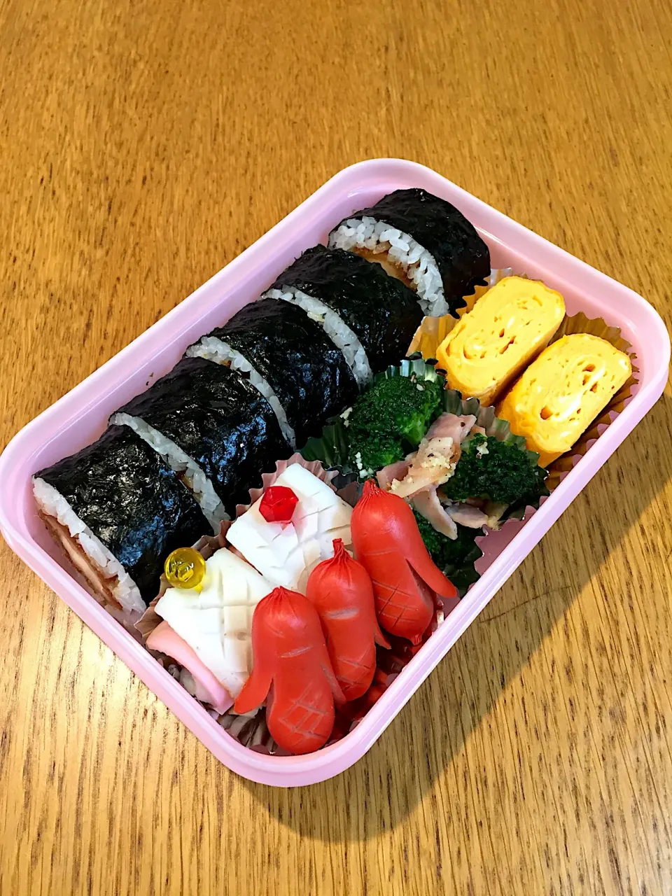 娘ちゃん塾弁  チキンカツロール寿司弁当|まつださんさん