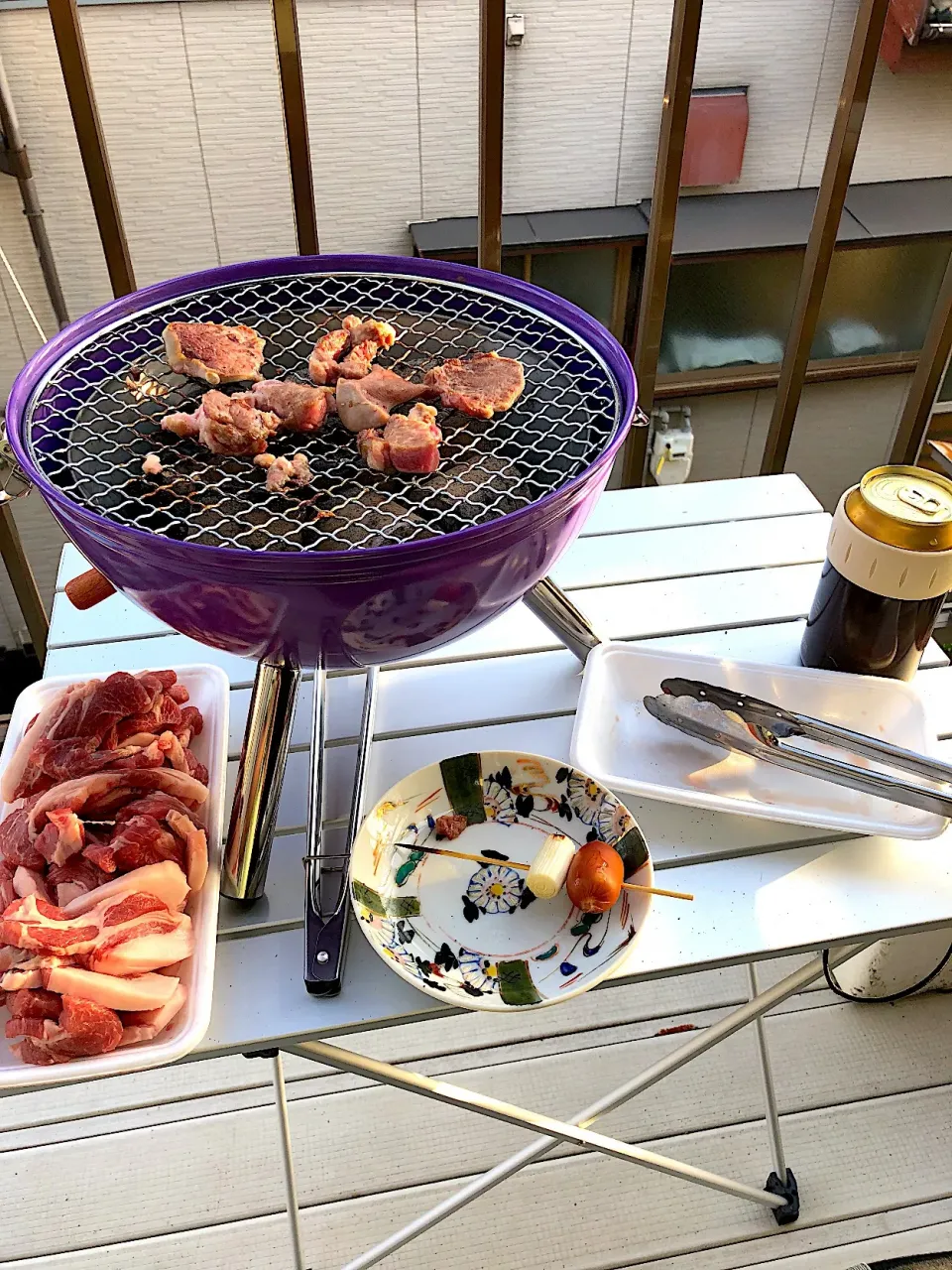 ベランダでBBQ(ゆるキャン△的な|たびもかさん