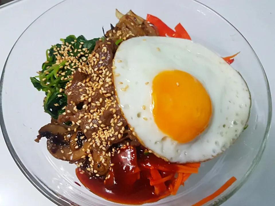 Snapdishの料理写真:Wagyu beef bibimbap 😋 1st recipe😉|🌷lynnlicious🌷さん