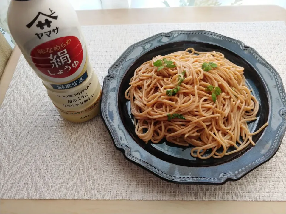 山椒の芽のそば粉パスタ　絹しょうゆ風味|ゆかりキッチンさん