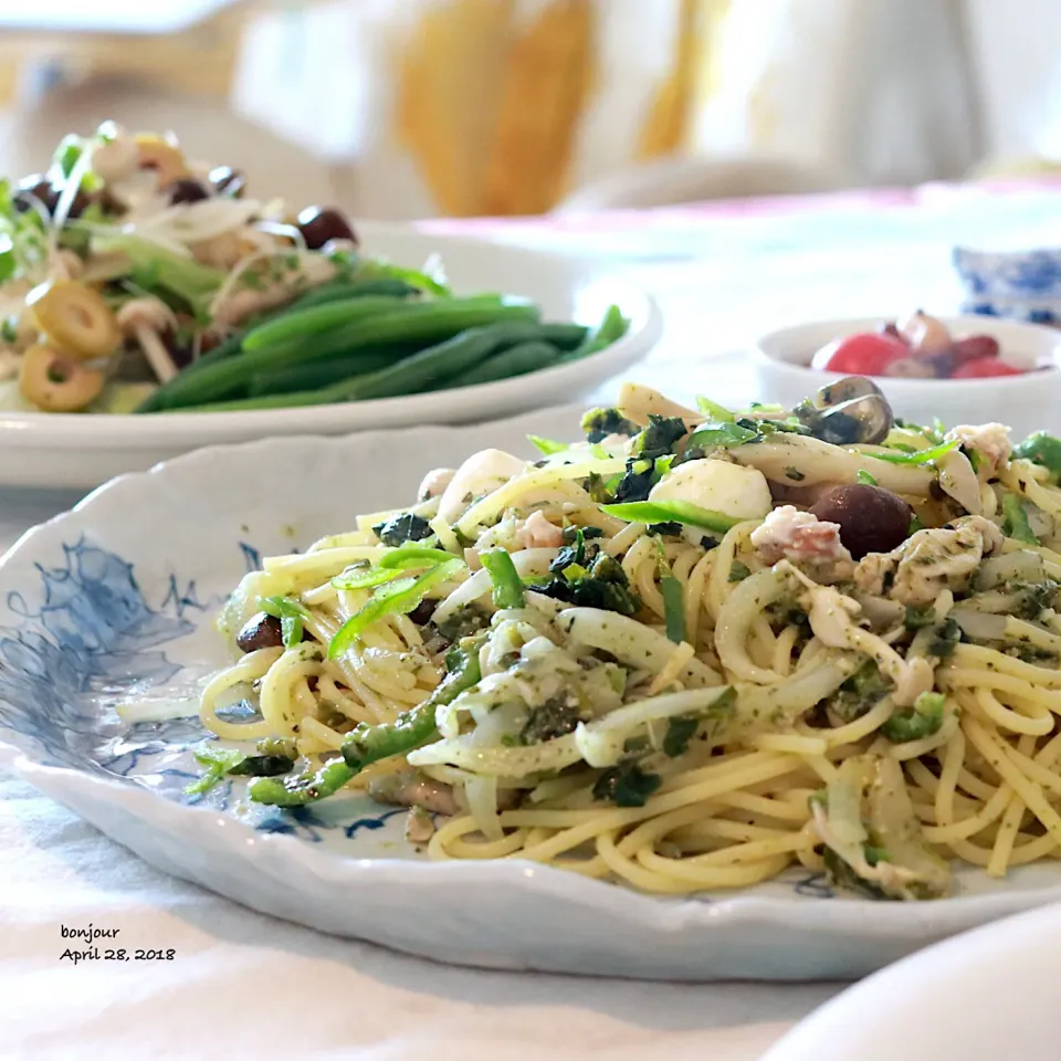 バジルソースの緑野菜パスタ|yasuko murakamiさん