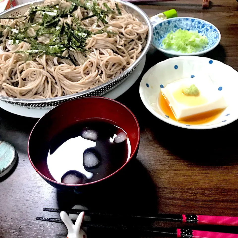 お昼ごはん〜日本蕎麦とごま豆腐|perfuさん