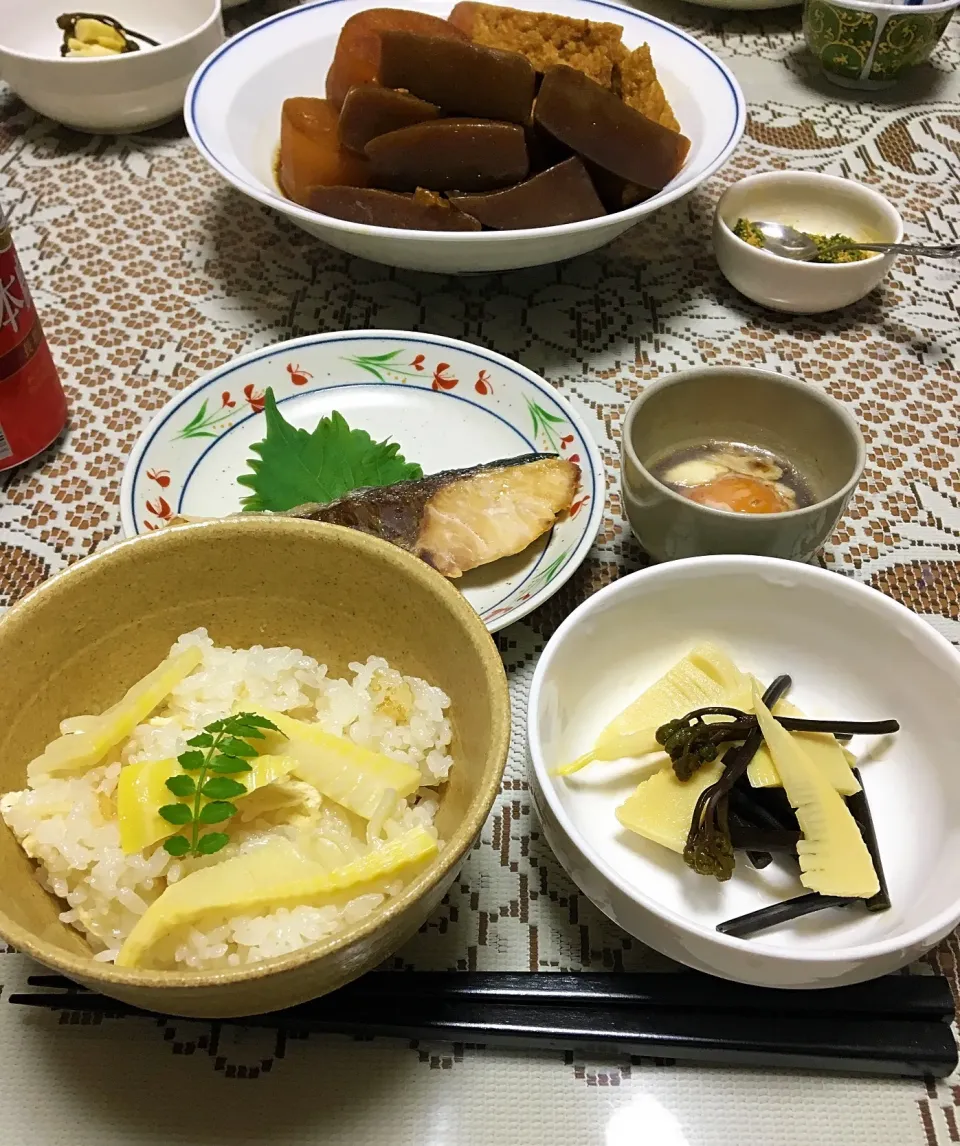 Snapdishの料理写真:筍ごはん他|ヨシヨシさん