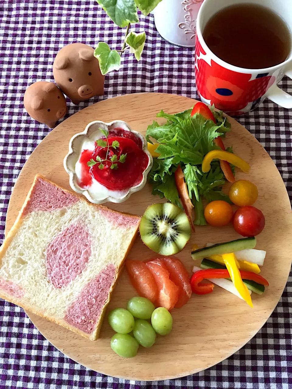 ワンプレート朝ごはん☺︎|むーさん