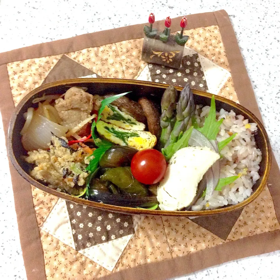 今日のお弁当 #わっぱ弁当  #夫弁当|naonaomimichanさん