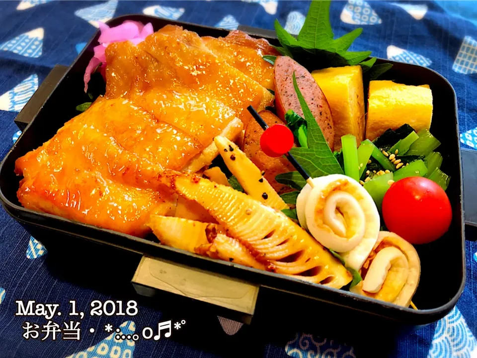 Snapdishの料理写真:2018/05/01お弁当〜♡ #高校生男子弁当  #高校生弁当  #お弁当|いく❤️さん