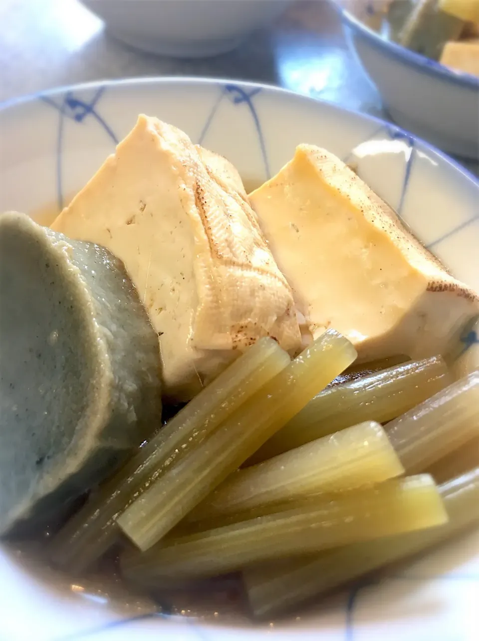 焼き豆腐、生麩、ふき の煮しめ✨|てんてんさん