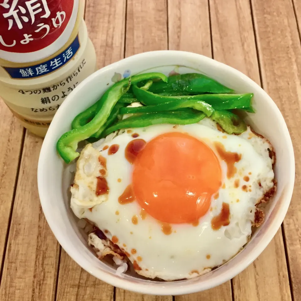 エッグ丼  #あさごはん  #朝ごはん  #丼 #エッグ丼  #目玉焼き|うっちーさん