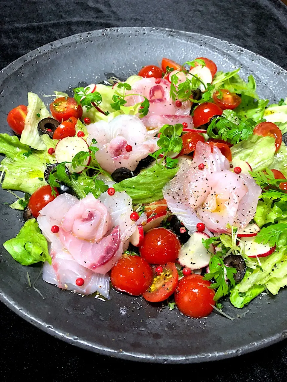 真鯛のカルパッチョ|富士子🍒🐰🍓さん