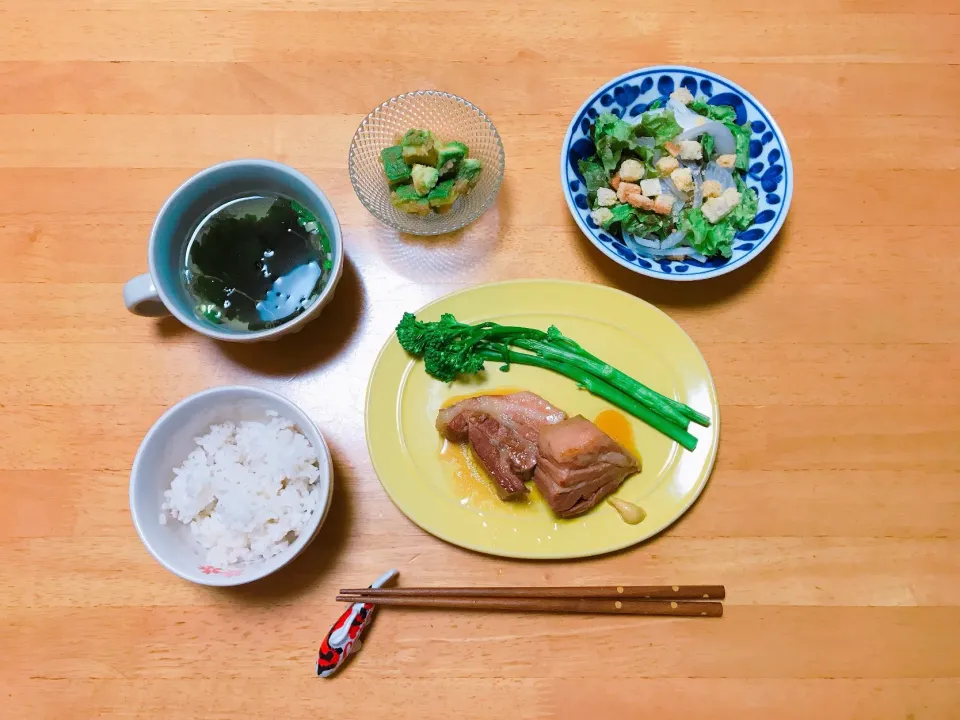 豚の角煮                                                 アボカドの明太子あえ|ちゃみこさん