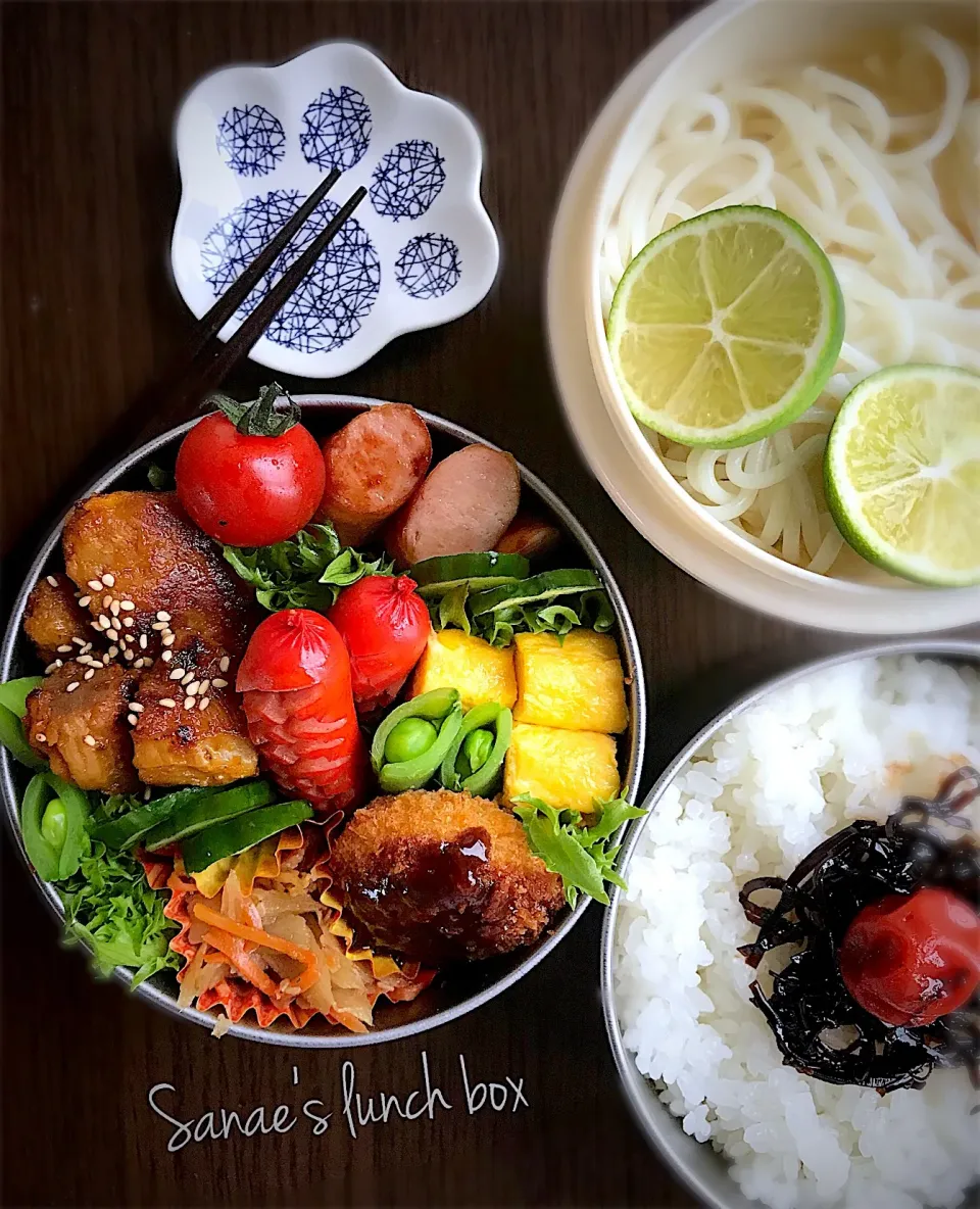 旦那弁当 ゴールデンウィークもご苦労様  おかずいっぱい弁当で頑張って❤|さえちゃんさん